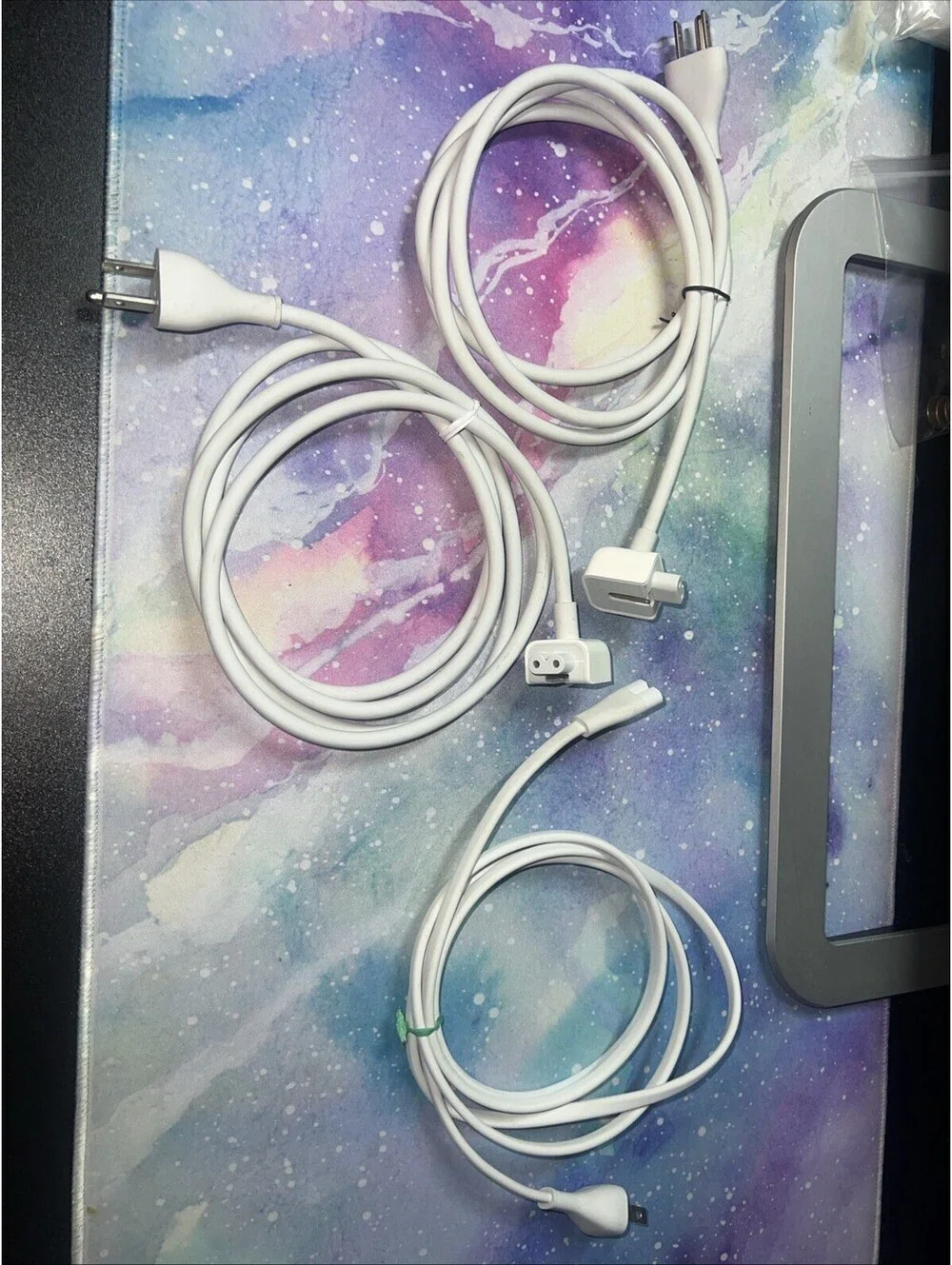 Lot Of 3 Apple Computer Power Cable 2-Prong Printer, Monitor AC WALL